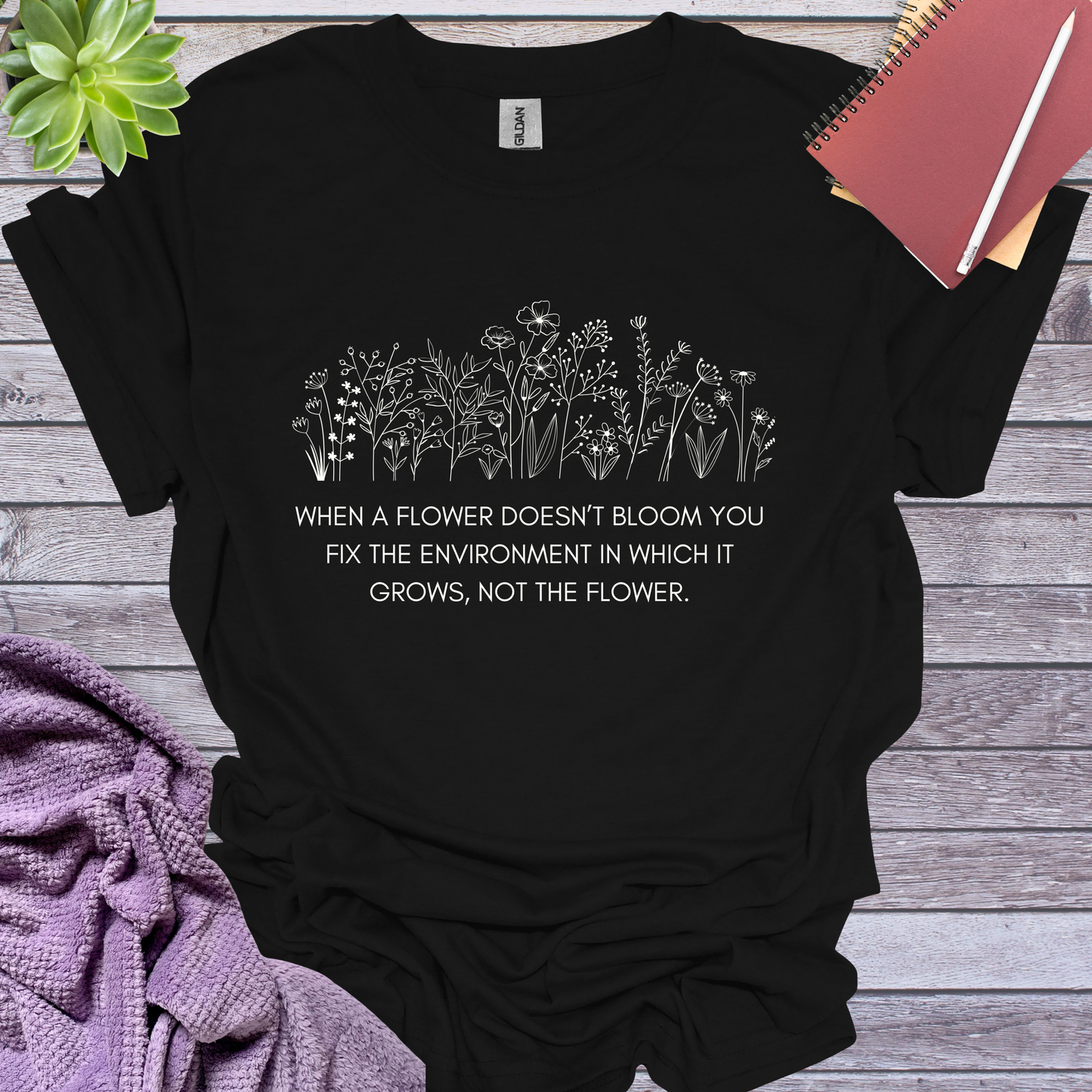 Fix the environment not the flower
