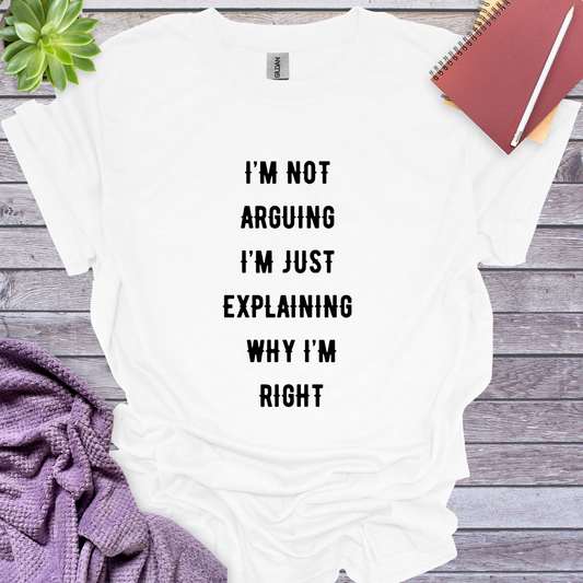 Not arguing